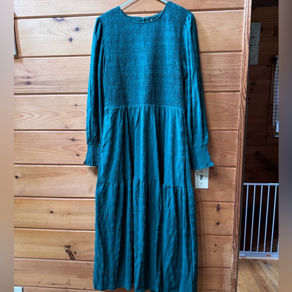 Dark Green Long Sleeve Dress